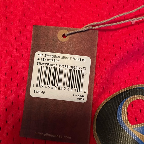 76ers classic Allen Iberian Jersey NWT - Picture 2 of 5